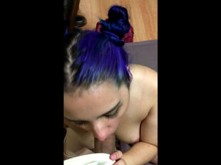 Larkin enjoy purple hair